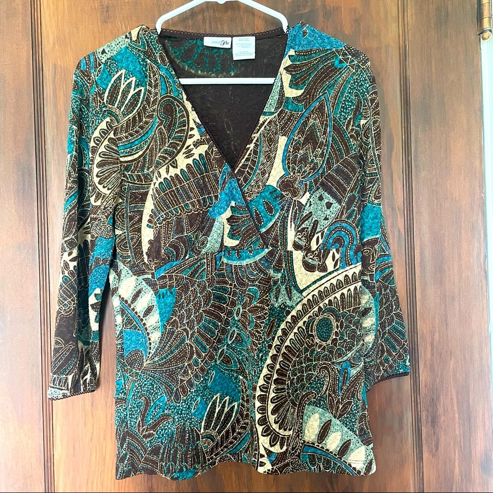 East 5th Women’s Faux Wrap Shirt, Medium